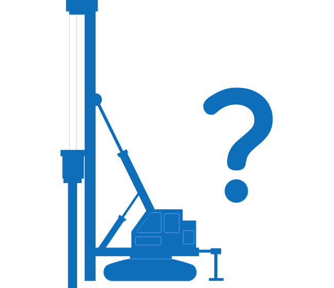 地盤の支持層が傾斜していて、事前の調査だけでは必要な杭長が決められない。